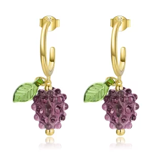(afbeelding voor) Pandora Style Geglazuurde druiven Oorhangers - SCE1213