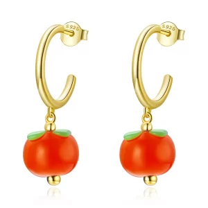 (afbeelding voor) Pandora Style Glas Kaki Oorhangers - SCE1212