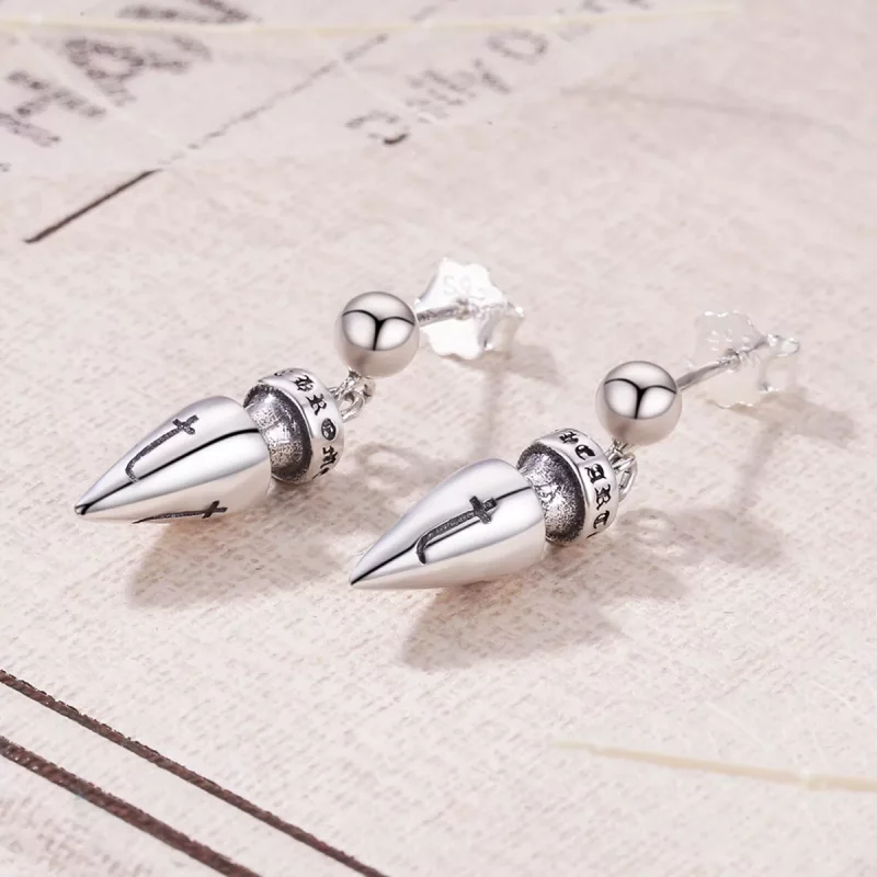 (afbeelding voor) Pandora Style Heilige Penning Oorhangers - VSE131 - Bekijken 4