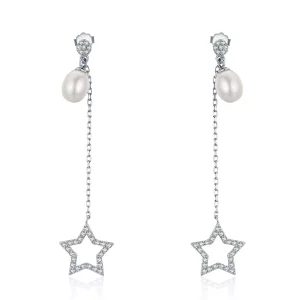 Pandora Style Heldere sterren Oorhangers - VSE127 (afbeelding voor) Pandora Style Heldere sterren Oorhangers - VSE127