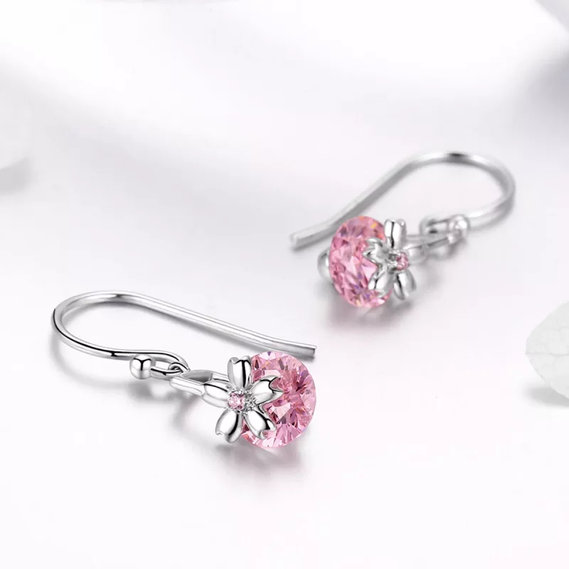 (afbeelding voor) Pandora Style Kersenbloesems Oorhangers - BSE039 - Bekijken 3