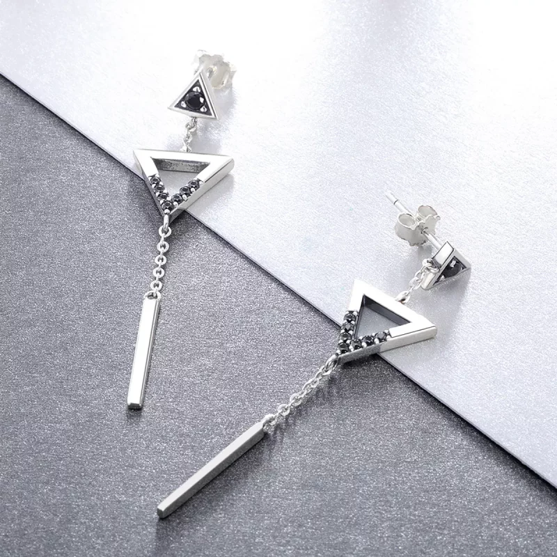 (afbeelding voor) Pandora Style Klassieke Meetkunde Oorhangers - VSE144-A - Bekijken 2