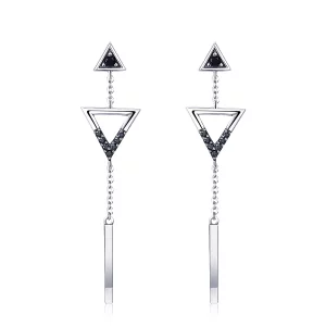 (afbeelding voor) Pandora Style Klassieke Meetkunde Oorhangers - VSE144-A