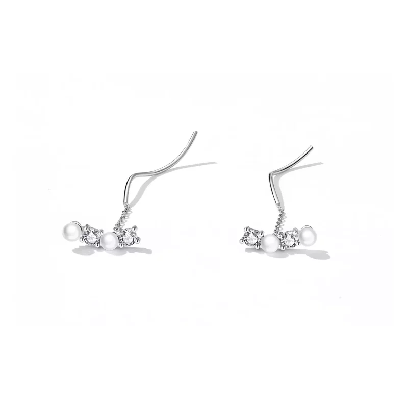 (afbeelding voor) Pandora Style Kraal Zirkoon Oorhangers - SCE1448 - Bekijken 2