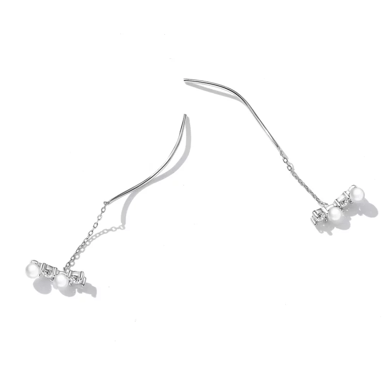 (afbeelding voor) Pandora Style Kraal Zirkoon Oorhangers - SCE1448 - Bekijken 3