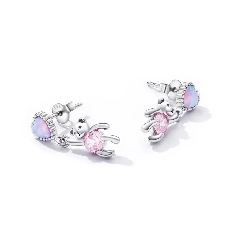 (afbeelding voor) Pandora Style Liefde Beer Oorhangers - SCE1384 - Bekijken 3
