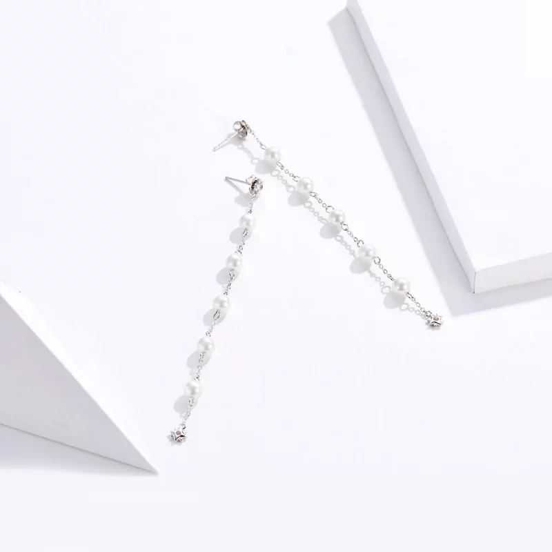 (afbeelding voor) Pandora Style Parel Kwastje Oorhangers - BSE185 - Bekijken 3