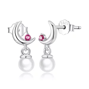 (afbeelding voor) Pandora Style ParelMaan Oorhangers - SCE1430