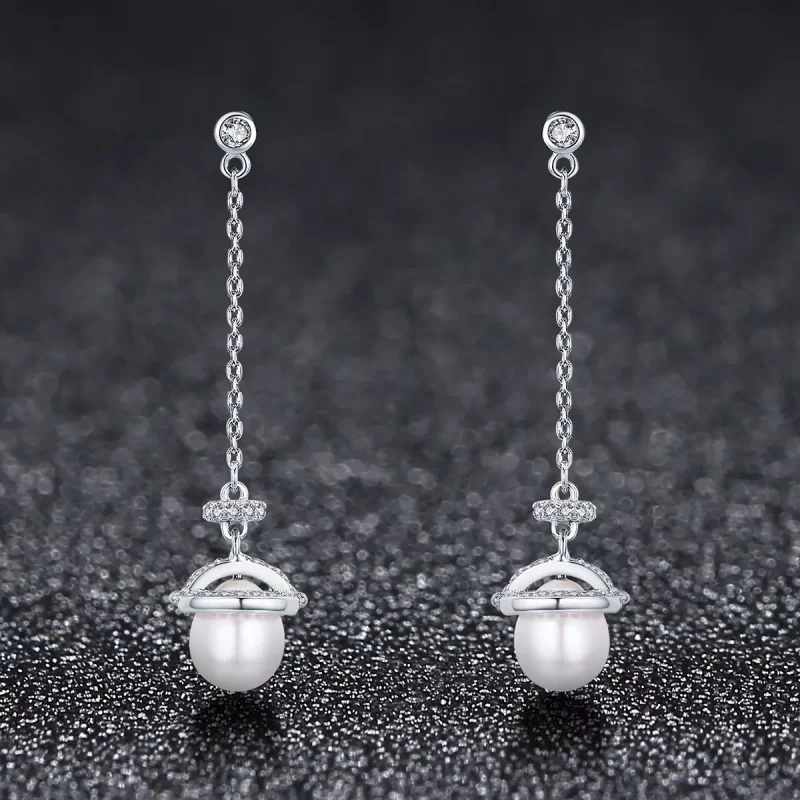 (afbeelding voor) Pandora Style Romantisch Melodieus Oorhangers - VSE125 - Bekijken 2
