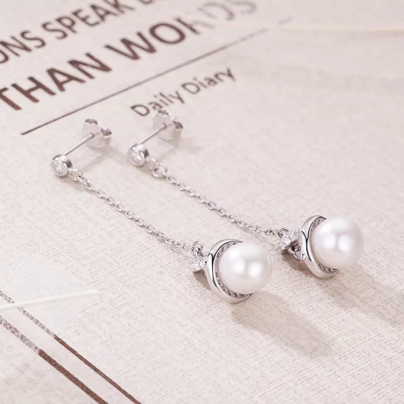(afbeelding voor) Pandora Style Romantisch Melodieus Oorhangers - VSE125 - Bekijken 3