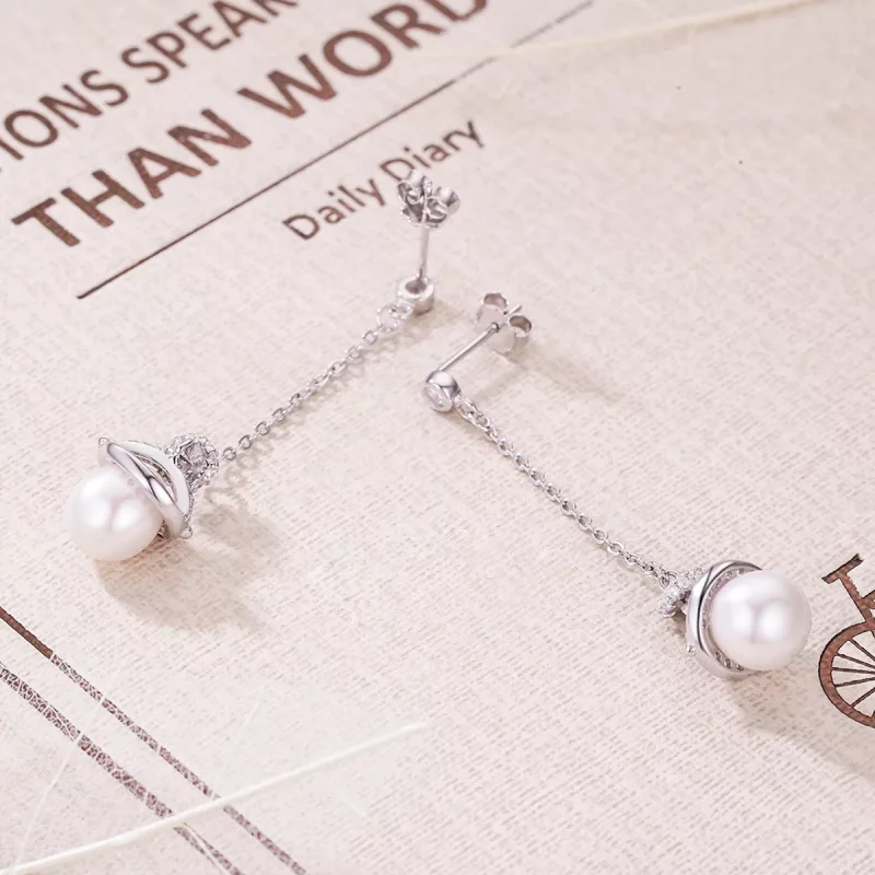 (afbeelding voor) Pandora Style Romantisch Melodieus Oorhangers - VSE125 - Bekijken 4