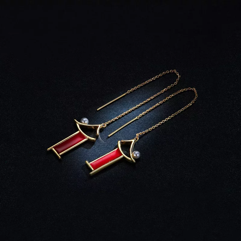 (afbeelding voor) Pandora Style Rood geheugen Oorhangers - BSE340 - Bekijken 8