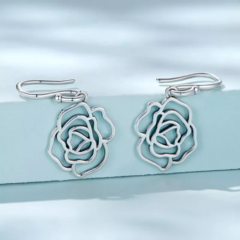 (afbeelding voor) Pandora Style Rozen Oorhangers - SCE1505 - Bekijken 2