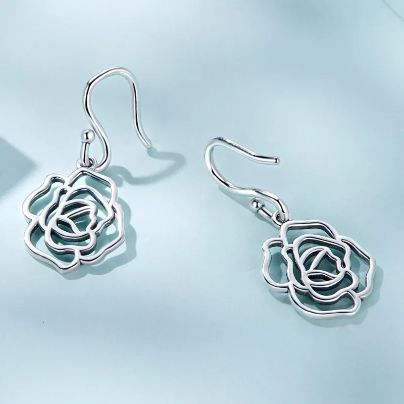 (afbeelding voor) Pandora Style Rozen Oorhangers - SCE1505 - Bekijken 3
