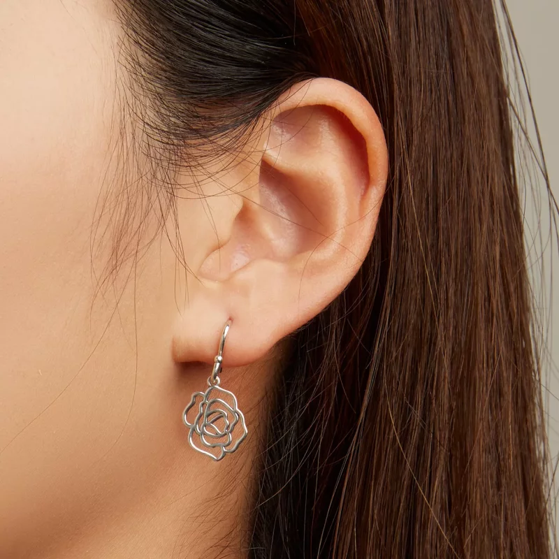 (afbeelding voor) Pandora Style Rozen Oorhangers - SCE1505 - Bekijken 4