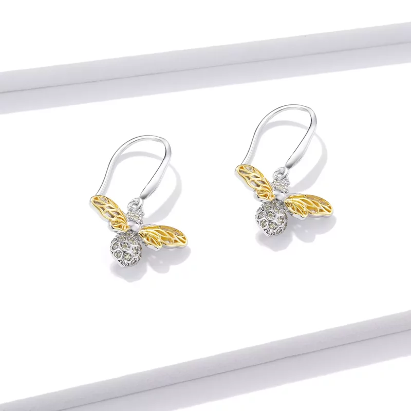 (afbeelding voor) Pandora Style Sparkle Bij Oorhangers - BSE452 - Bekijken 2