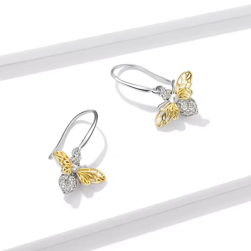 (afbeelding voor) Pandora Style Sparkle Bij Oorhangers - BSE452 - Bekijken 4