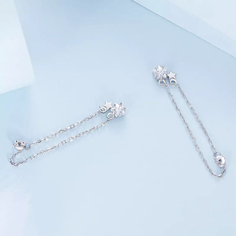 (afbeelding voor) Pandora Style Star Tassel Oorhangers - BSE709 - Bekijken 4