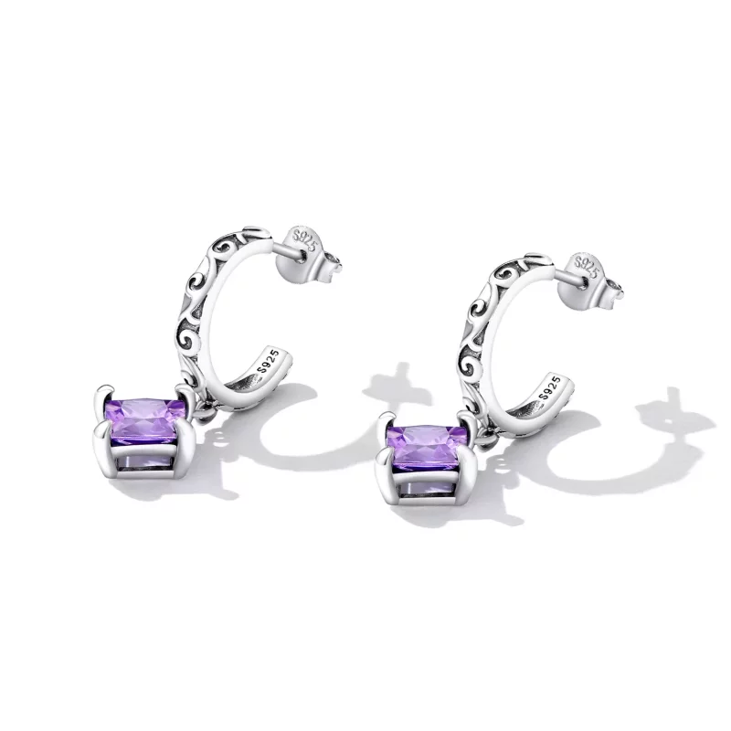 (afbeelding voor) Pandora Style Zirkonium patroon Oorhangers - SCE1416 - Bekijken 2