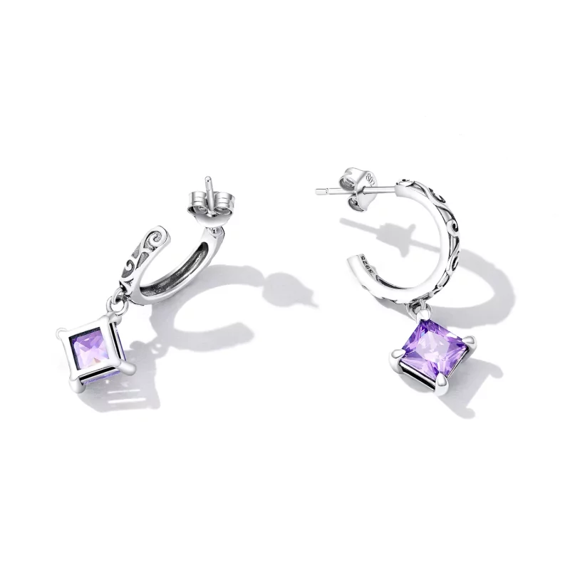 (afbeelding voor) Pandora Style Zirkonium patroon Oorhangers - SCE1416 - Bekijken 3