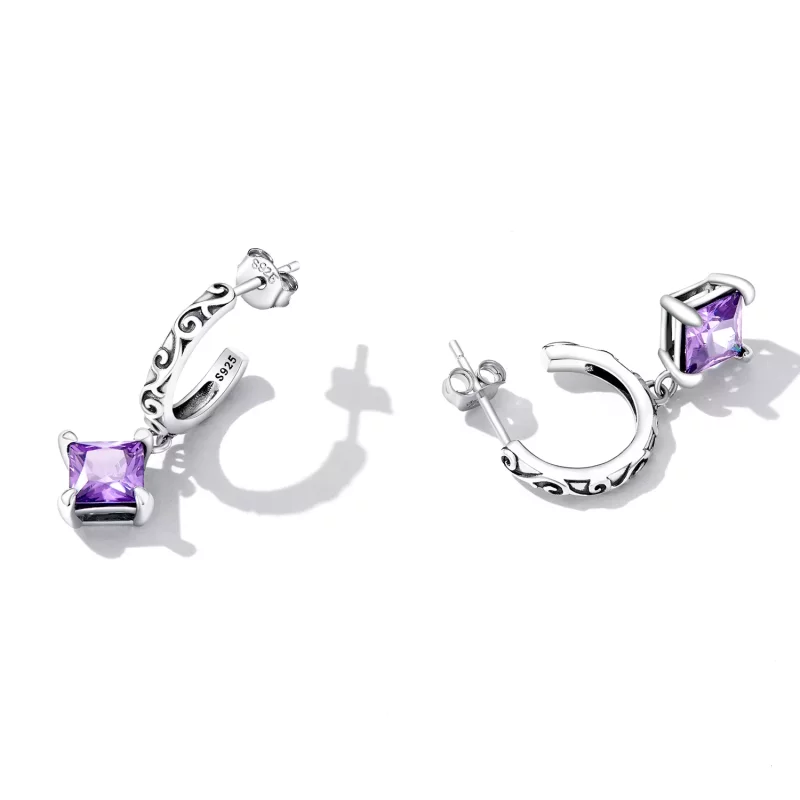 (afbeelding voor) Pandora Style Zirkonium patroon Oorhangers - SCE1416 - Bekijken 4