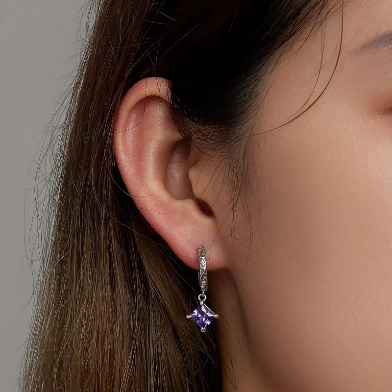 (afbeelding voor) Pandora Style Zirkonium patroon Oorhangers - SCE1416 - Bekijken 6