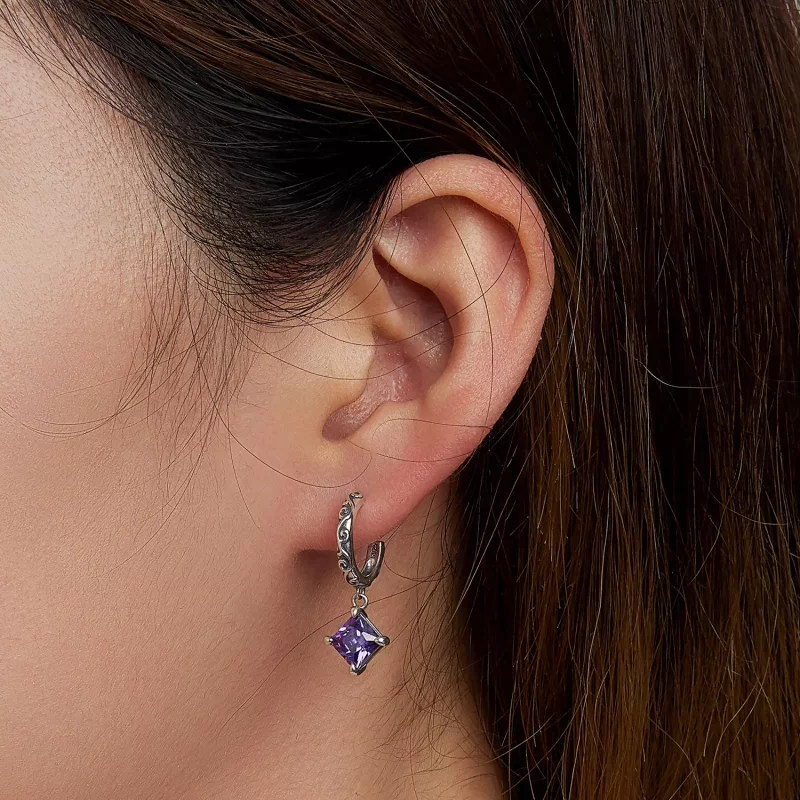 (afbeelding voor) Pandora Style Zirkonium patroon Oorhangers - SCE1416 - Bekijken 7