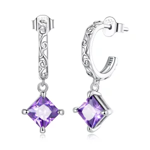 (afbeelding voor) Pandora Style Zirkonium patroon Oorhangers - SCE1416