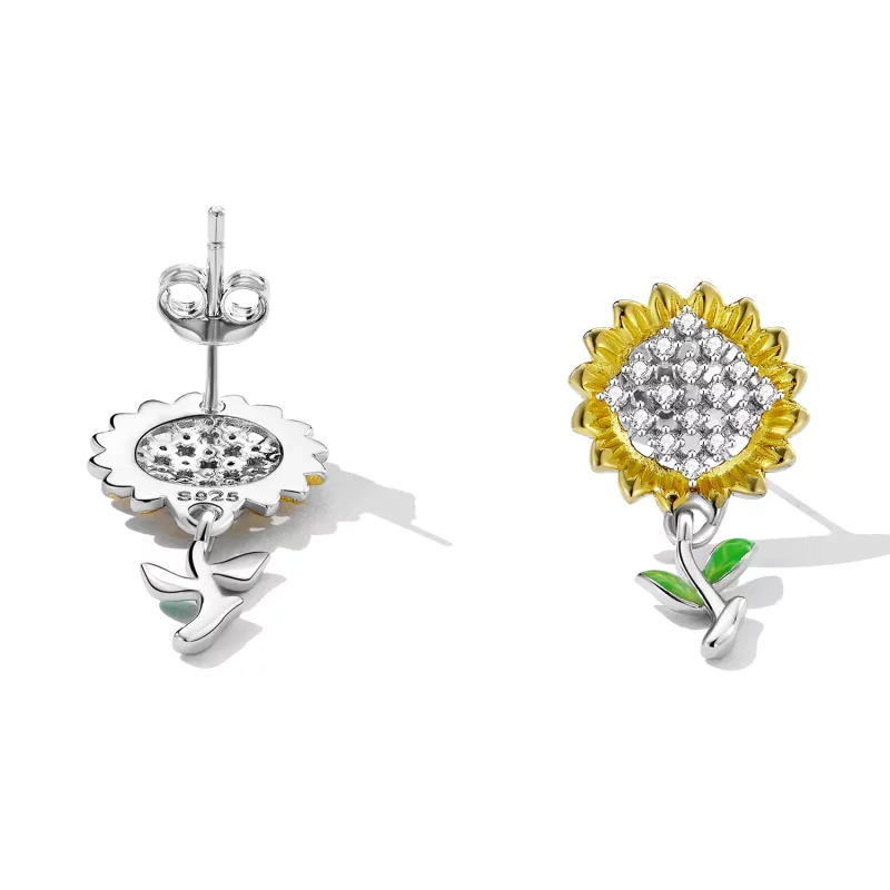 (afbeelding voor) Pandora Style Zonnebloem Oorhangers - SCE1471 - Bekijken 4