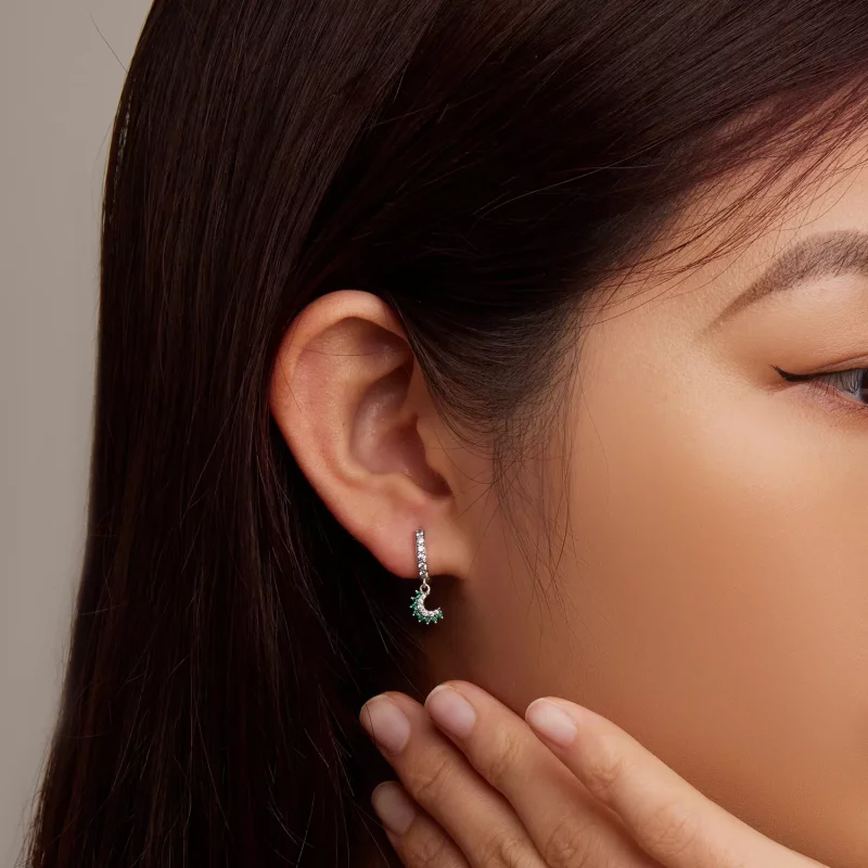 (afbeelding voor) Pandora Style Asymmetrische zon en maan Oorbellen - BSE705 - Bekijken 5
