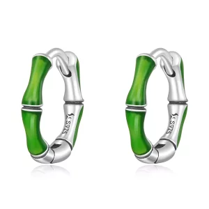 Pandora Style Bamboe Oorbellen - SCE1350 (afbeelding voor) Pandora Style Bamboe Oorbellen - SCE1350