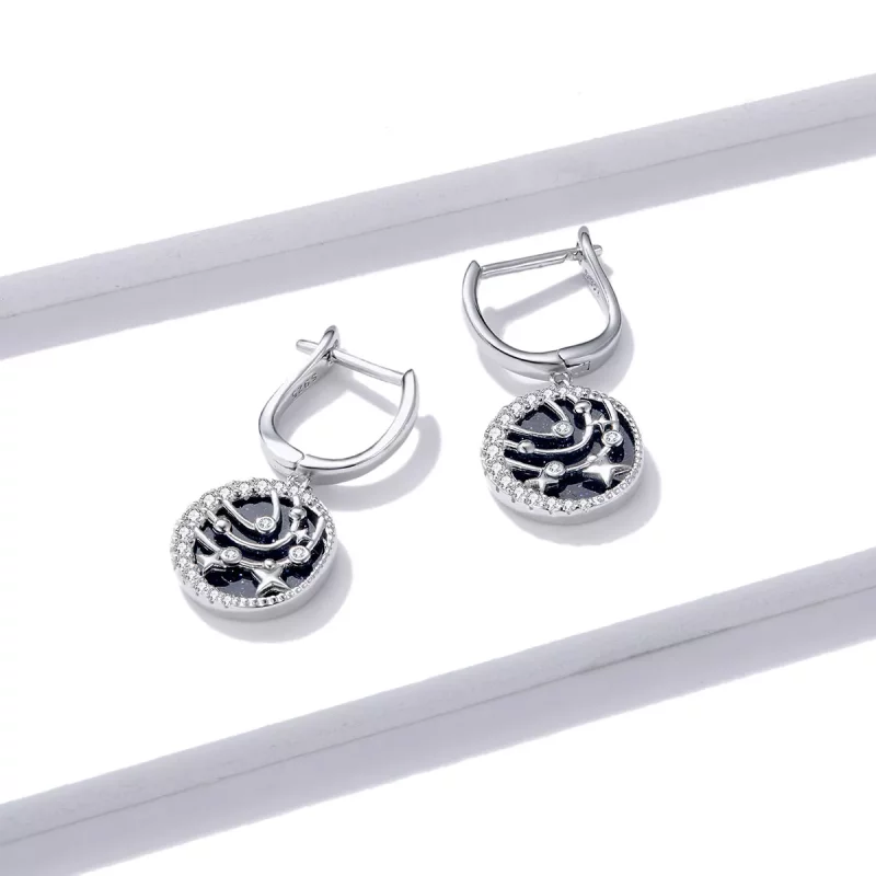 (afbeelding voor) Pandora Style Briljante Galaxy Oorbellen - BSE423 - Bekijken 3