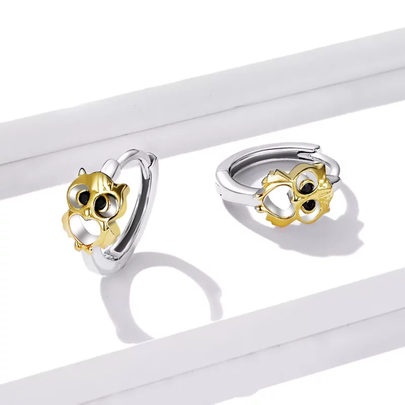 (afbeelding voor) Pandora Style Creatieve Uil Oorbellen - BSE505 - Bekijken 4