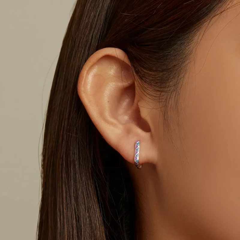 (afbeelding voor) Pandora Style Eenvoudig kleurcontrast Oorbellen - SCE1371-VT - Bekijken 5