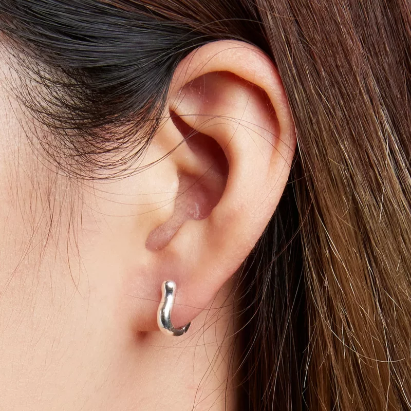 (afbeelding voor) Pandora Style Eenvoudig zilver Oorbellen - SCE1439 - Bekijken 5