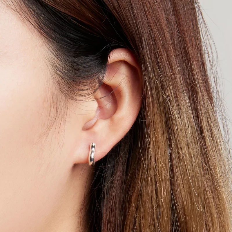 (afbeelding voor) Pandora Style Eenvoudig zilver Oorbellen - SCE1439 - Bekijken 6