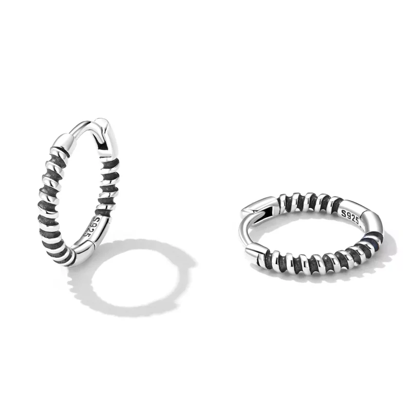 (afbeelding voor) Pandora Style Eenvoudige thread Oorbellen - SCE1423 - Bekijken 2