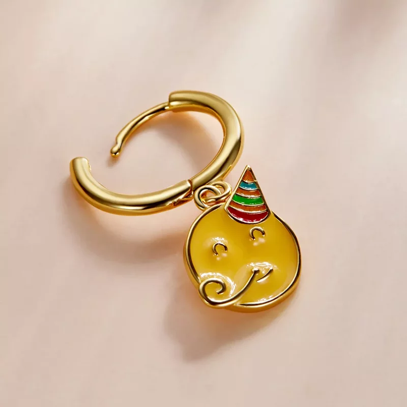 (afbeelding voor) Pandora Style Emoji - Vieren Oorbellen - SCE1204-A - Bekijken 3