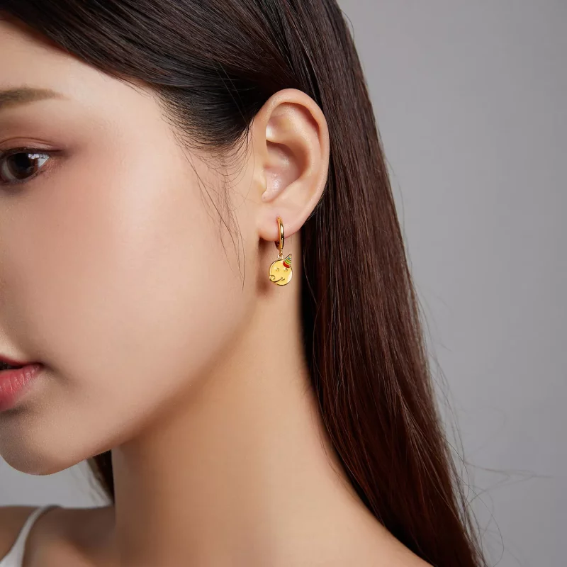 (afbeelding voor) Pandora Style Emoji - Vieren Oorbellen - SCE1204-A - Bekijken 4