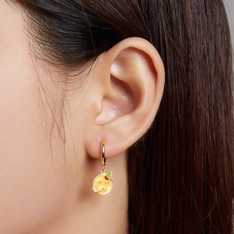 (afbeelding voor) Pandora Style Emoji - Vieren Oorbellen - SCE1204-A - Bekijken 5