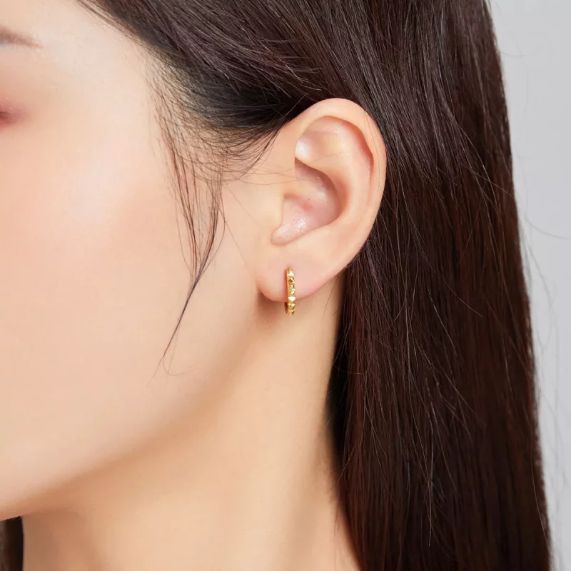 (afbeelding voor) Pandora Style Gouden Gear Oorbellen - SCE1062 - Bekijken 5