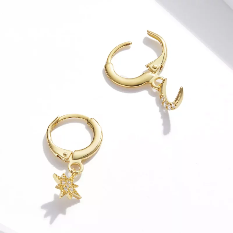 (afbeelding voor) Pandora Style Gouden Maan Oorbellen - SCE1267 - Bekijken 2