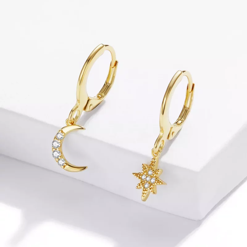 (afbeelding voor) Pandora Style Gouden Maan Oorbellen - SCE1267 - Bekijken 3