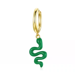 Pandora Style Groene Slang Oorbellen - SCE1234 (afbeelding voor) Pandora Style Groene Slang Oorbellen - SCE1234