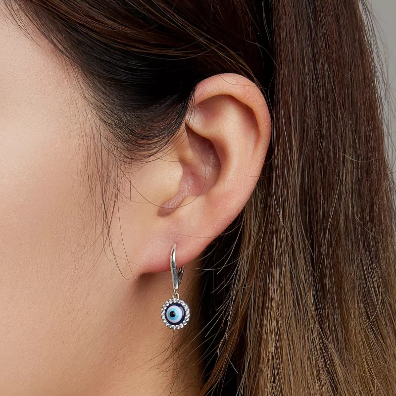(afbeelding voor) Pandora Style Hars Devil Eye Oorbellen - BSE638 - Bekijken 5