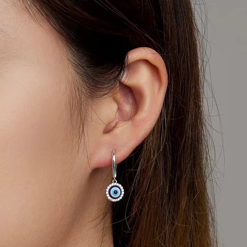 (afbeelding voor) Pandora Style Hars Devil Eye Oorbellen - BSE638 - Bekijken 6