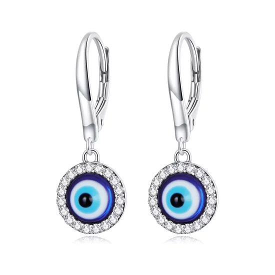 (afbeelding voor) Pandora Style Hars Devil Eye Oorbellen - BSE638