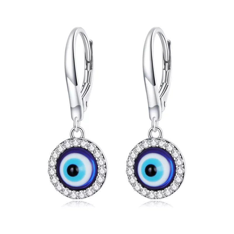 (afbeelding voor) Pandora Style Hars Devil Eye Oorbellen - BSE638