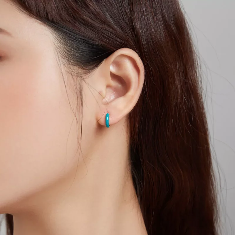 (afbeelding voor) Pandora Style Klein Blauw Oorbellen - BSE488-BU - Bekijken 4