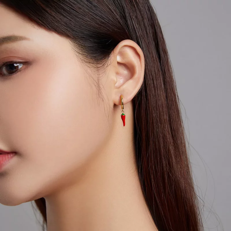 (afbeelding voor) Pandora Style Kleine Peper Oorbellen - SCE1206 - Bekijken 4